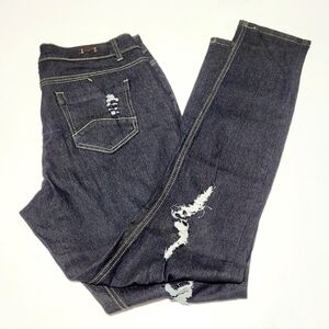 Masoi USA Distressed Black Stretch Skinny Jeans (15)